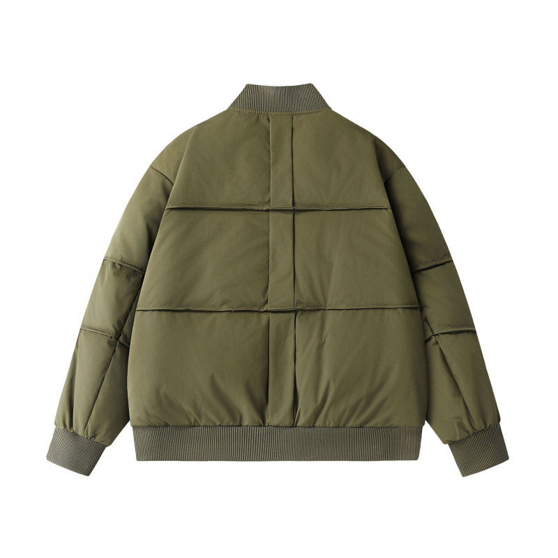 Unisex Boxy-padded Bomber jacket in oversized cut with ribbed hem and stand-up collar Chichicherry