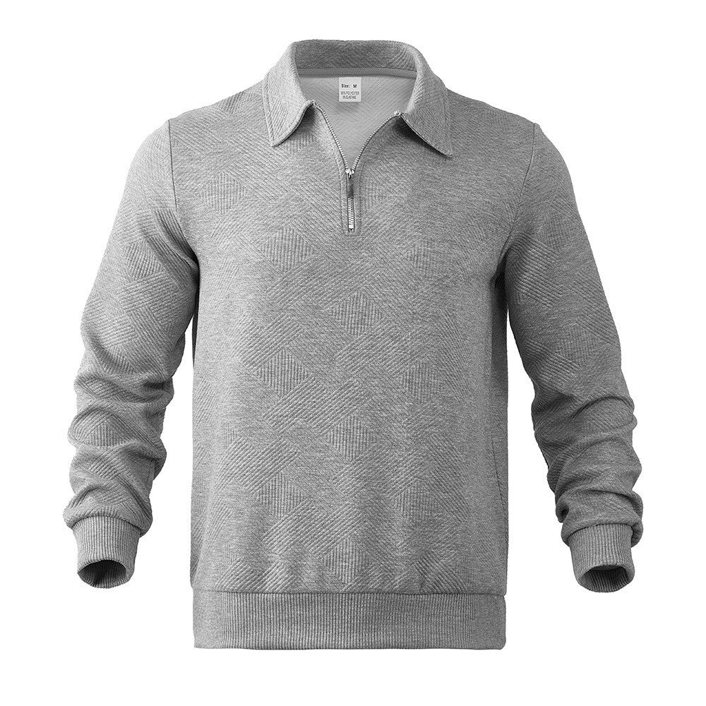 Men's fine structure half-zip pullover in polo shirt style Chichicherry