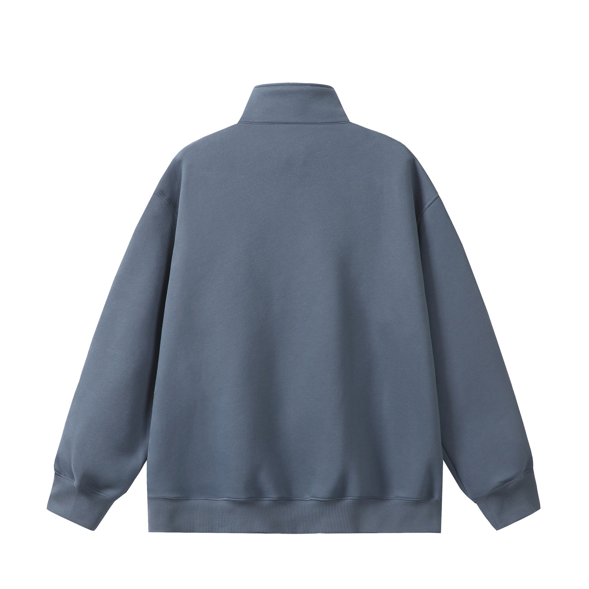Unisex Oversize Sweatshirt with Half Zip, High Funnel Neck and Kangaroo Pocket Chichicherry