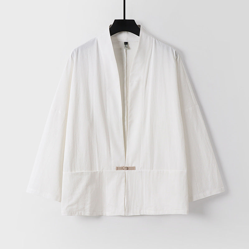 Women's Lightweight Kimono Jacket made of Cotton Blend with Loose Fit Chichicherry