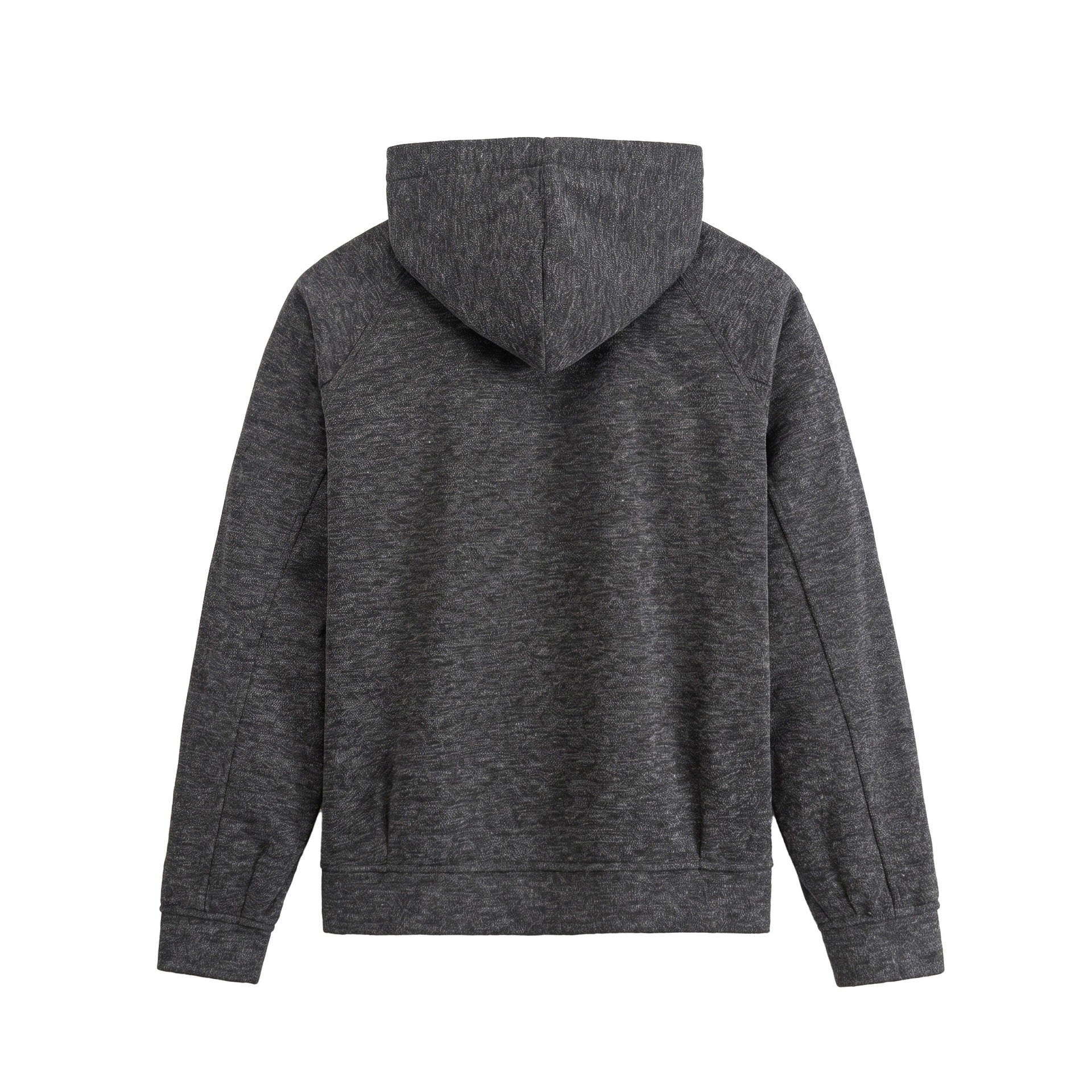Unisex Short Cut Boxy Hoodie Jacket made of Sweat with Snap Placket and Side Pockets Chichicherry