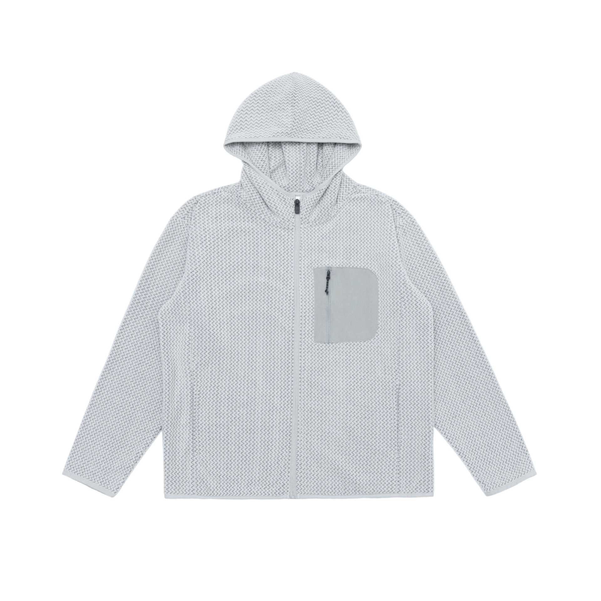 Unisex Structured Hoodie with Full Zip and Chest Zip Pocket Chichicherry