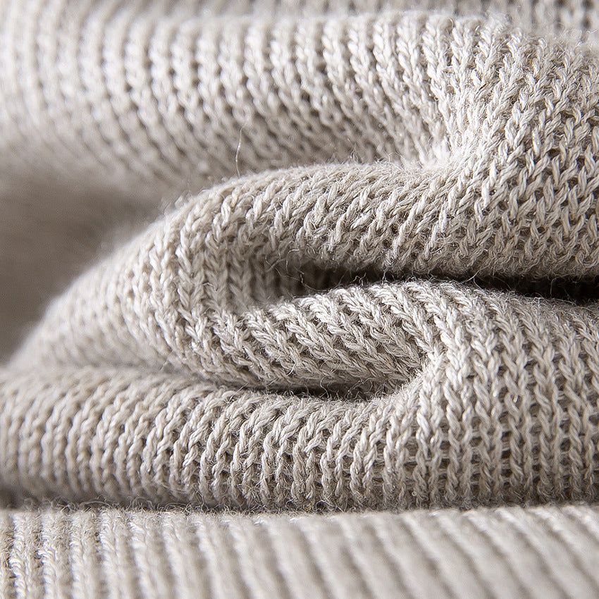 Women's Light Structured Knit Pullover with Round Neckline and Casual Boxy Silhouette Chichicherry