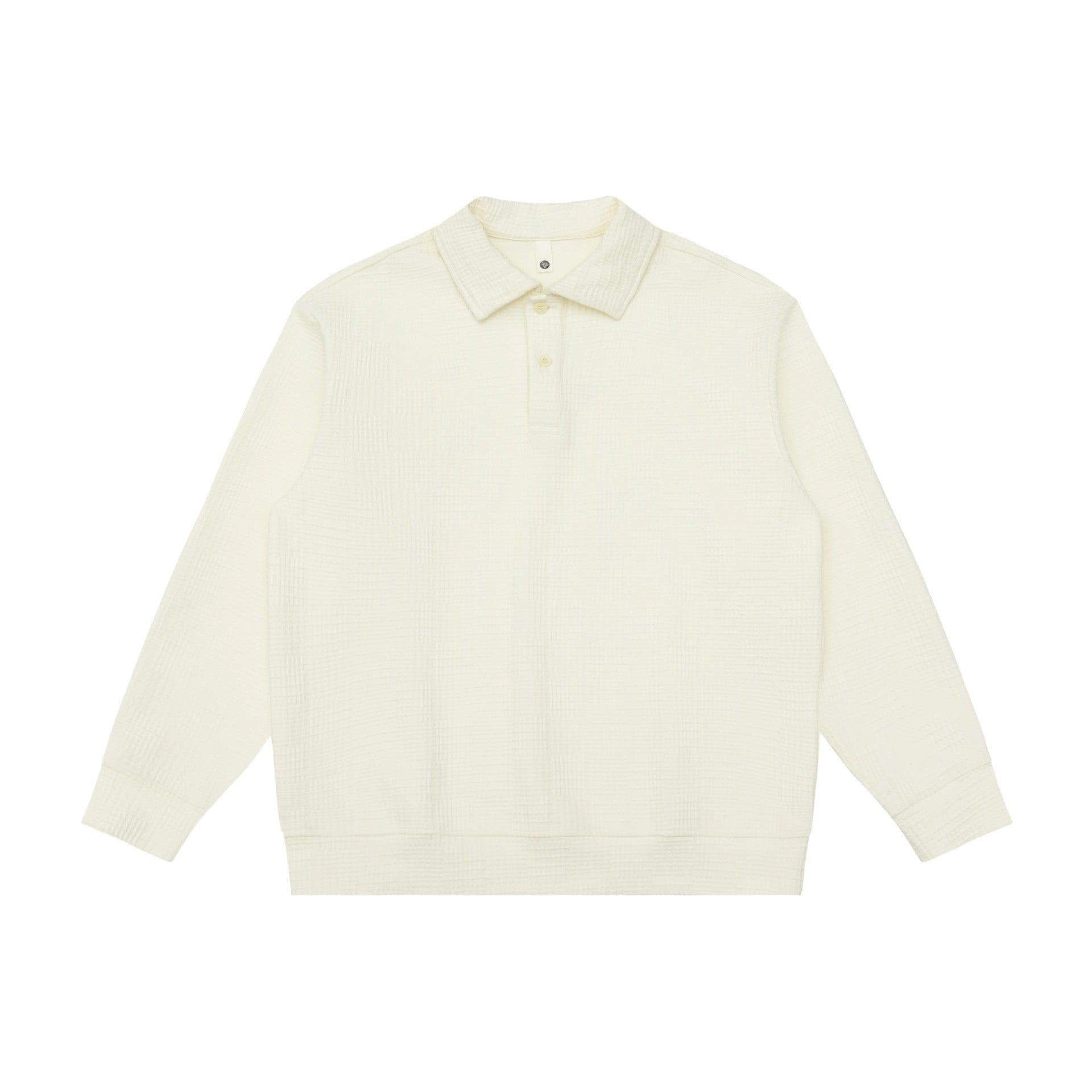 Unisex Waffle Knit Polo Shirt with Polo Collar and Half Button Placket Chichicherry