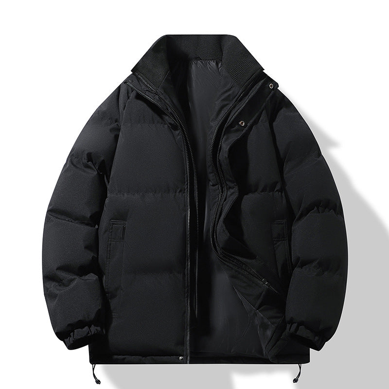 Men's Fashion Thermo-Padded Short Jacket in Boxy Cut with Ribbed Collar Chichicherry