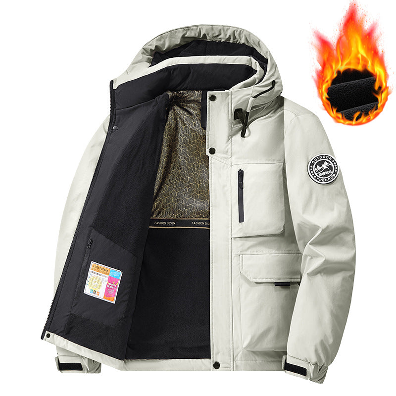 Men's Technical Thermal Parka with Microfleece Lining and Utility Pockets Chichicherry