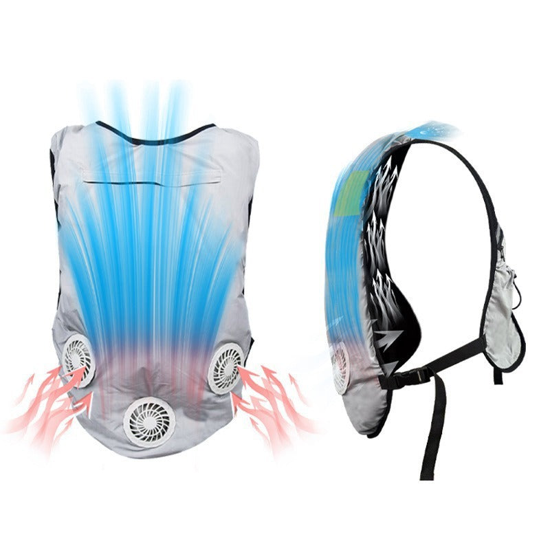 Men's cooling fan vest with integrated fans and battery compartment Chichicherry