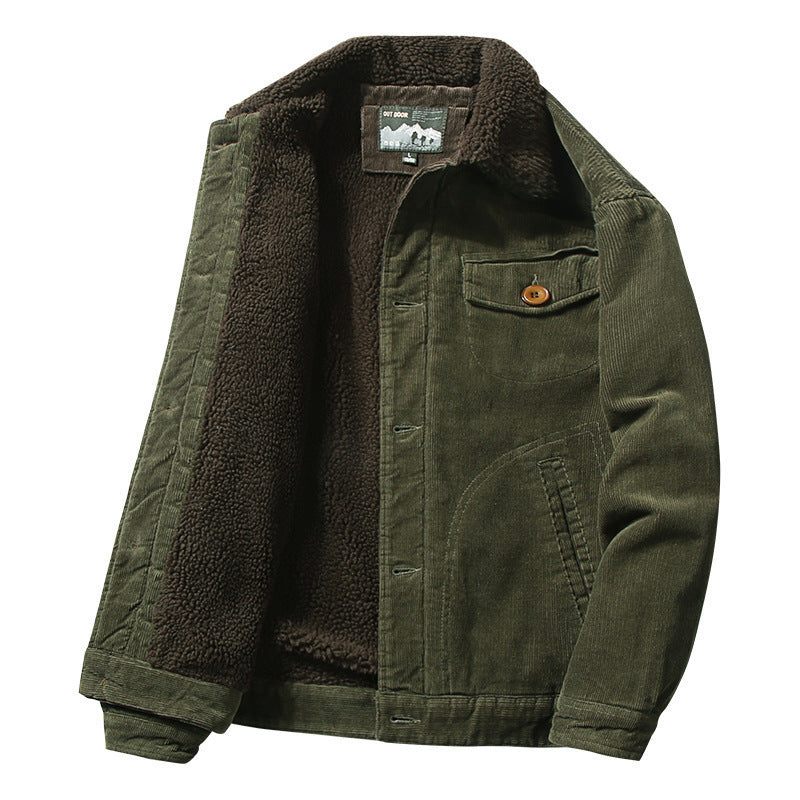 Men's cord jacket with sherpa lining and shirt collar Chichicherry