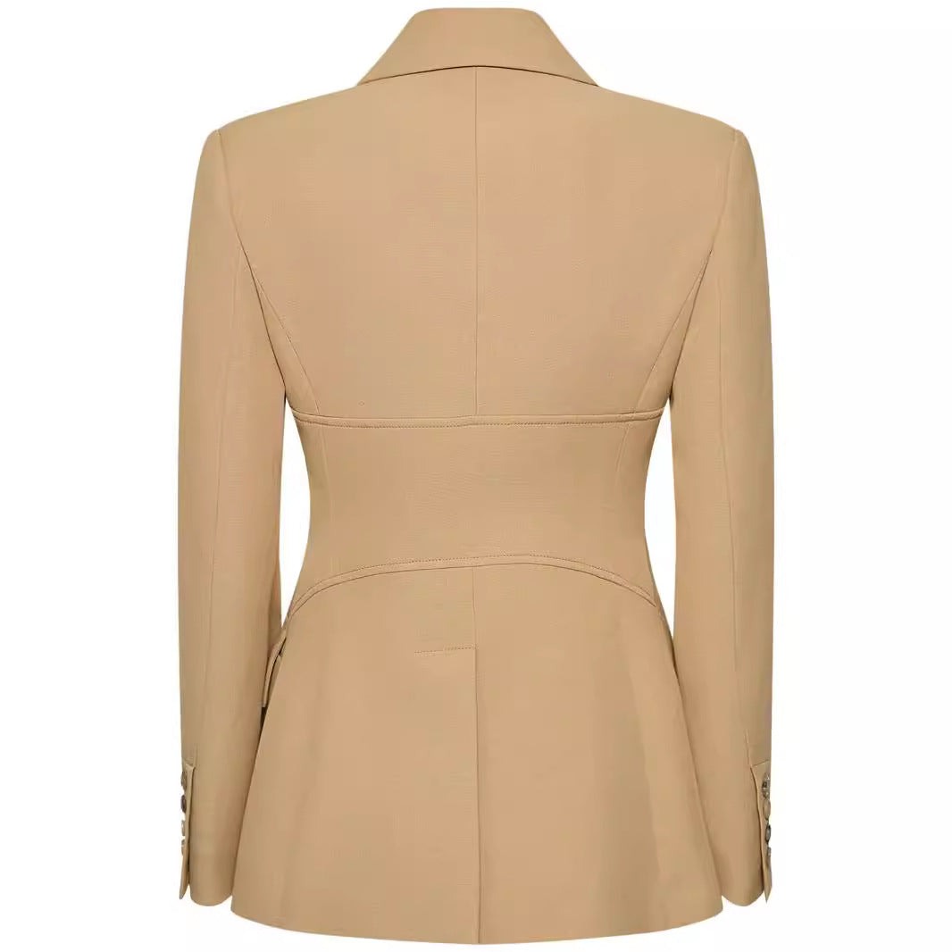 Women's Two-Piece Suit in Tailoring with Fitted Blazer and Wide Leg Chichicherry