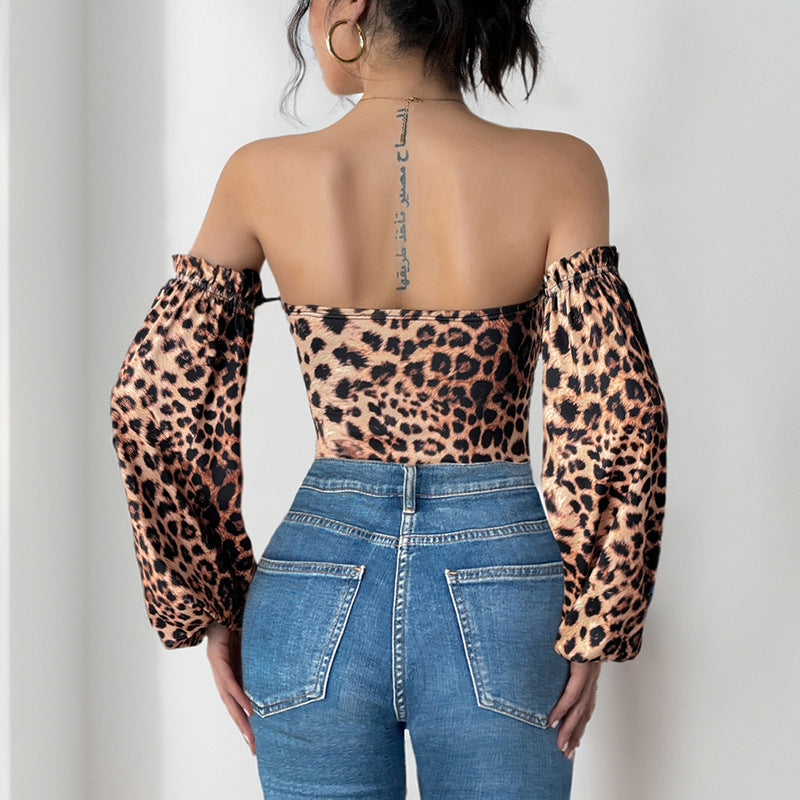Women's Off-Shoulder Bustier Top with Removable Puff Sleeves and Ruching