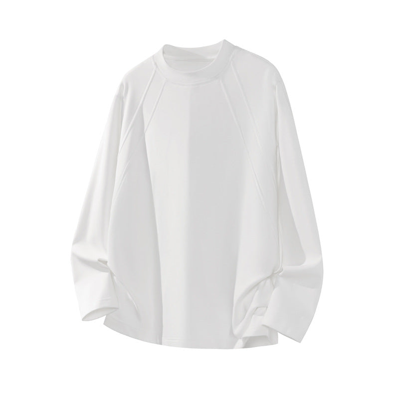 Men's Oversize Crew Neck Sweatshirt with Raglan Sleeves and Clean Minimal Design Chichicherry