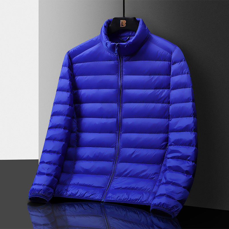 Men's Ultraleight Quilted Down Look Quilted Jacket with Stand-up Collar and Pack Function Chichicherry