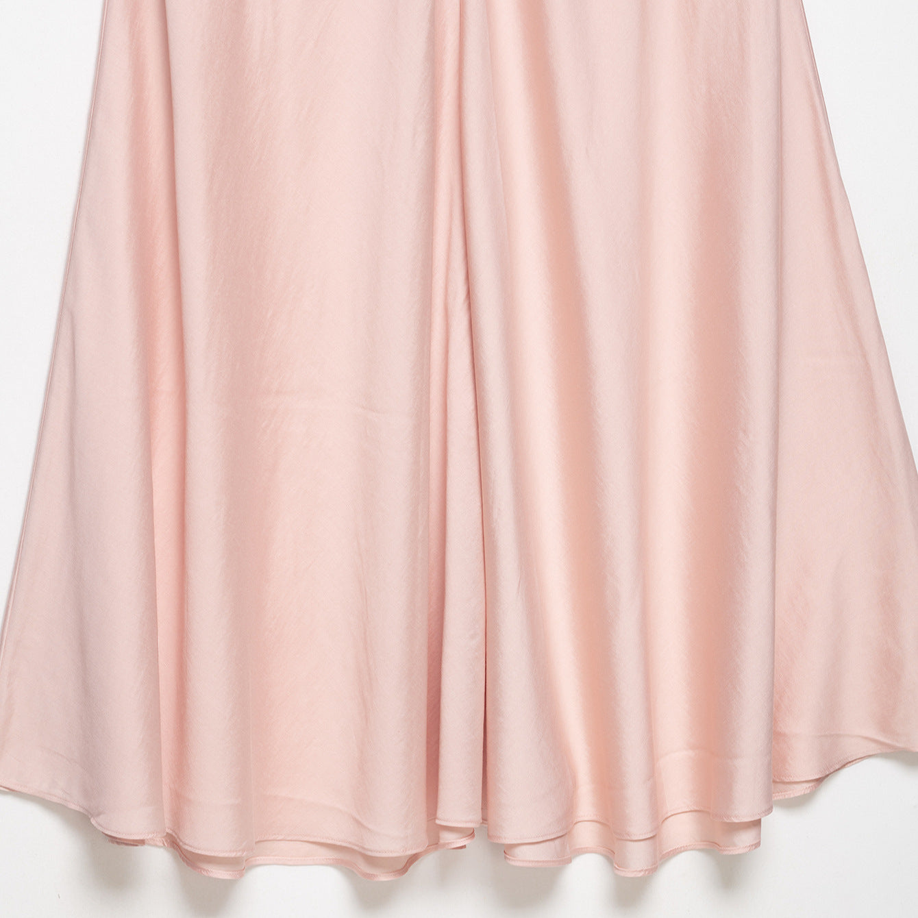 Women's satin midi skirt with high comfort waistband and flared A-line silhouette Chichicherry