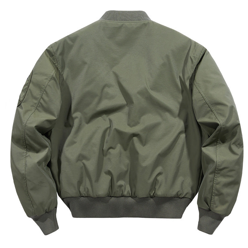 Men's Short Cut Utility Bomber with Multifunction Pockets and Ribbed Cuff Chichicherry