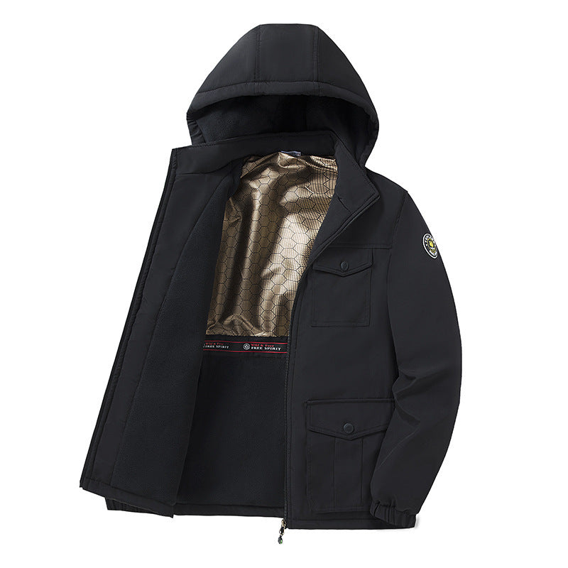 Men's Thermo-Field Parka with Fleece Lining, Reflective Heat Layer and Hood Chichicherry