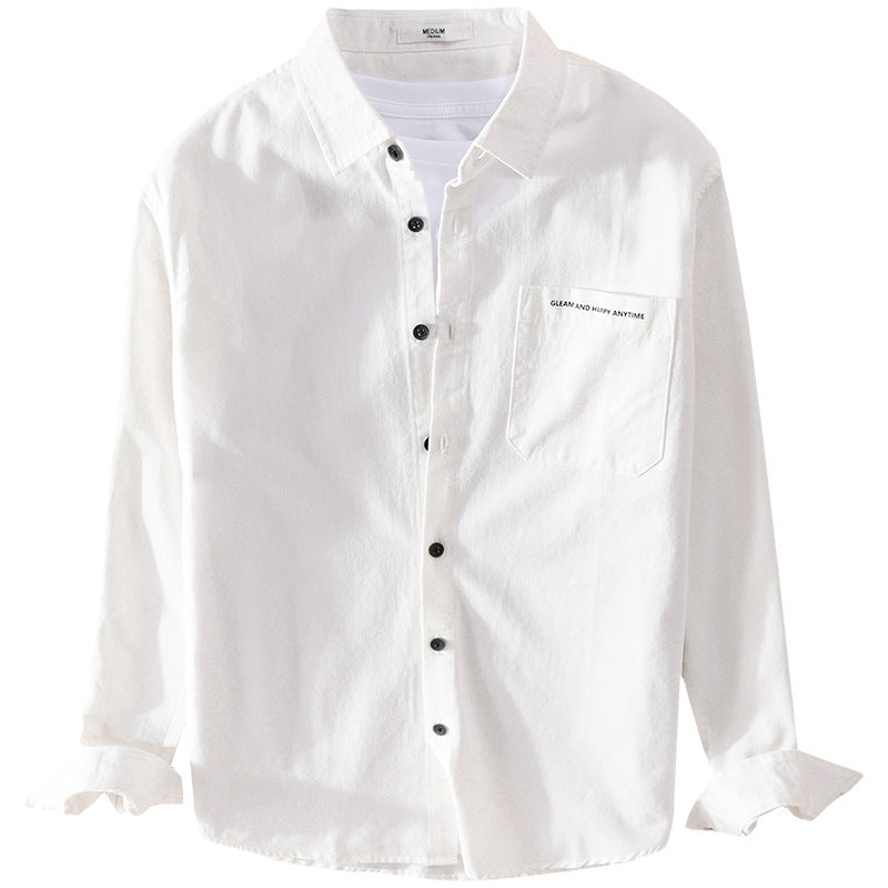 Men's lightweight cotton long-sleeve shirt in overshirt style with flap pocket and contrasting buttons Chichicherry