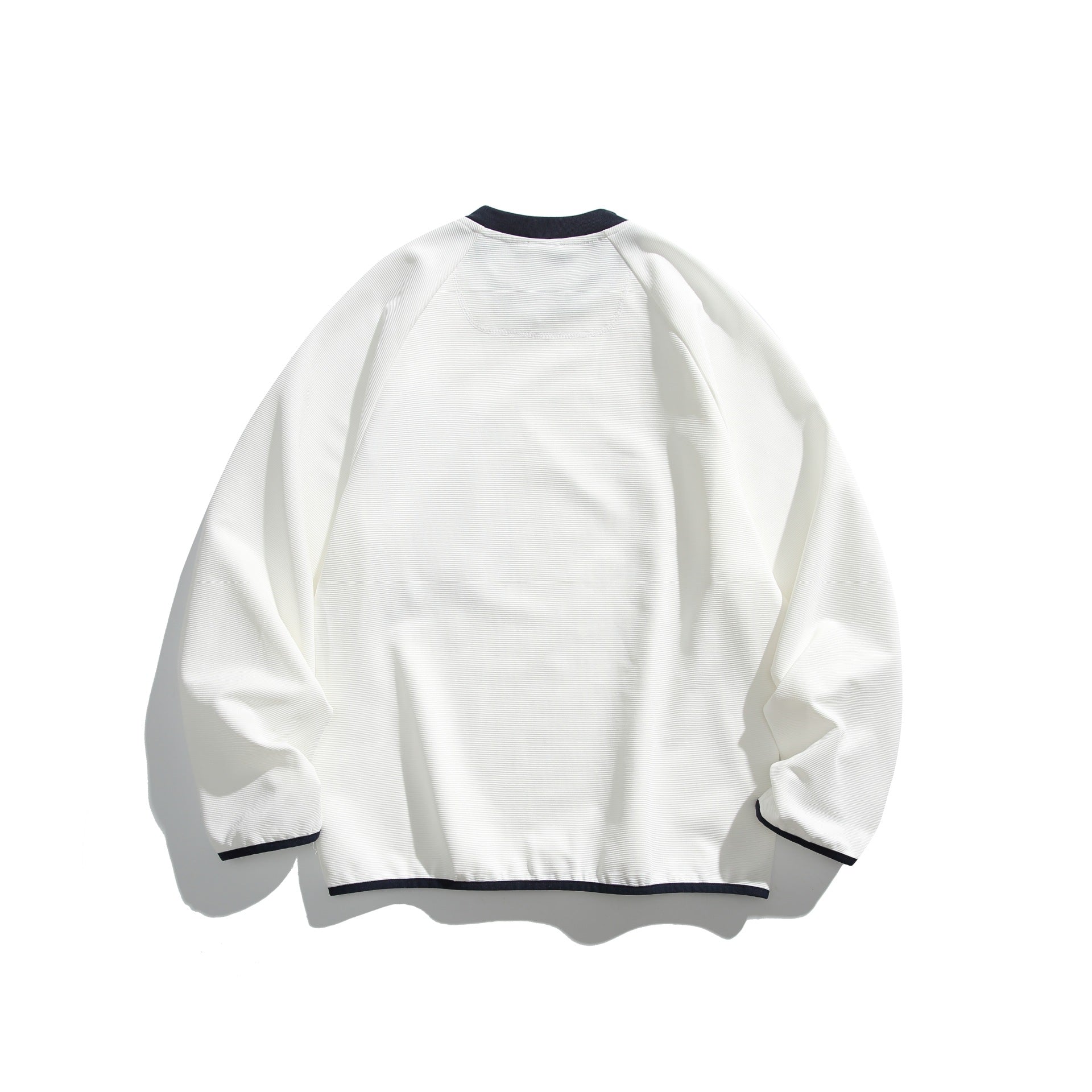 Unisex Boxy Sweatshirt with technical ribbed structure, applied zippered chest pocket and ribbed hem Chichicherry