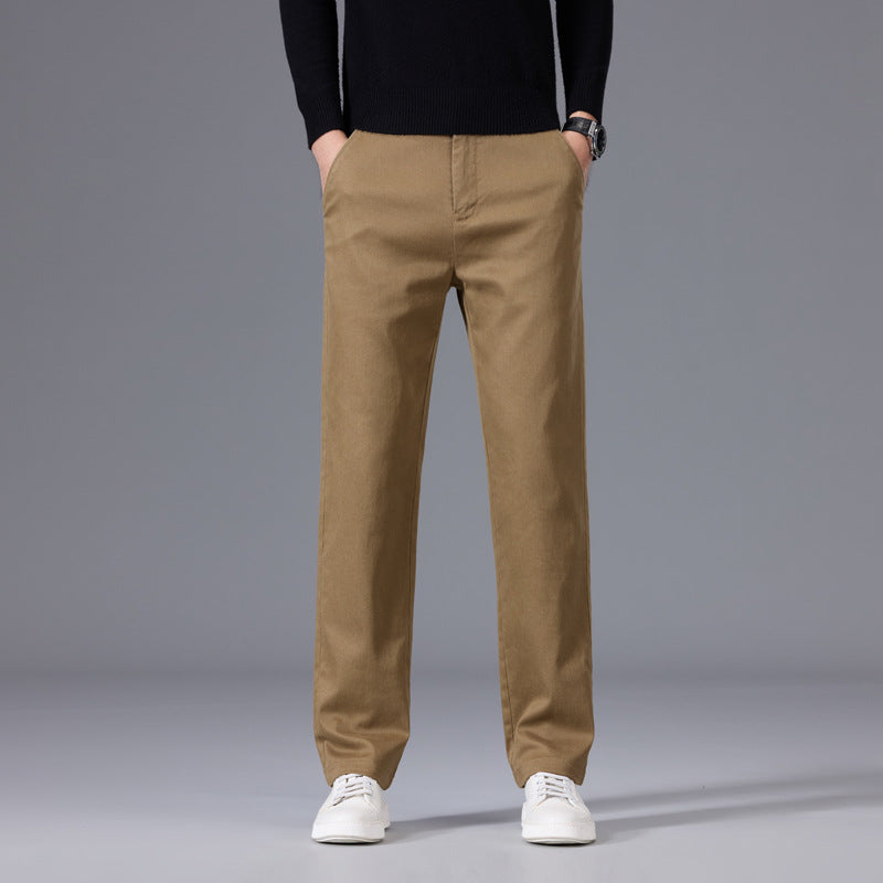 Men's straight-cut chino pants with elastic waistband and crease Chichicherry