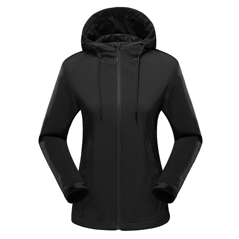 Women's tailored softshell jacket with hood and water-repellent membrane Chichicherry