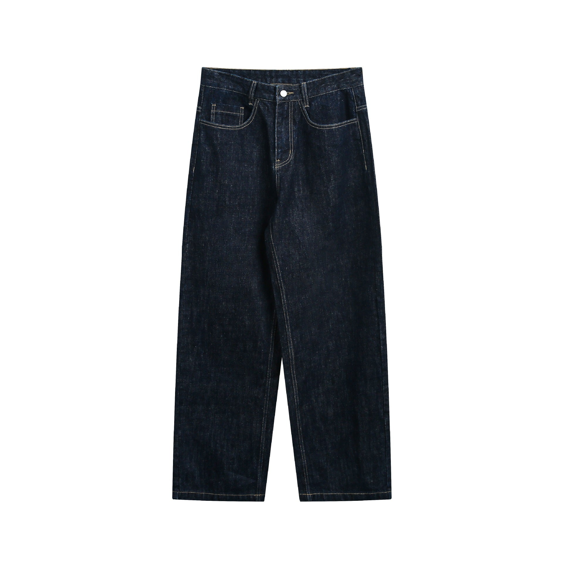 Women's high-waisted cropped jeans with wide legs and visible stitching Chichicherry