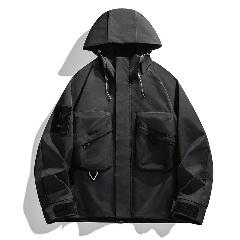 Men's Technical Utility Hoodie with Multifunctional Pockets Chichicherry