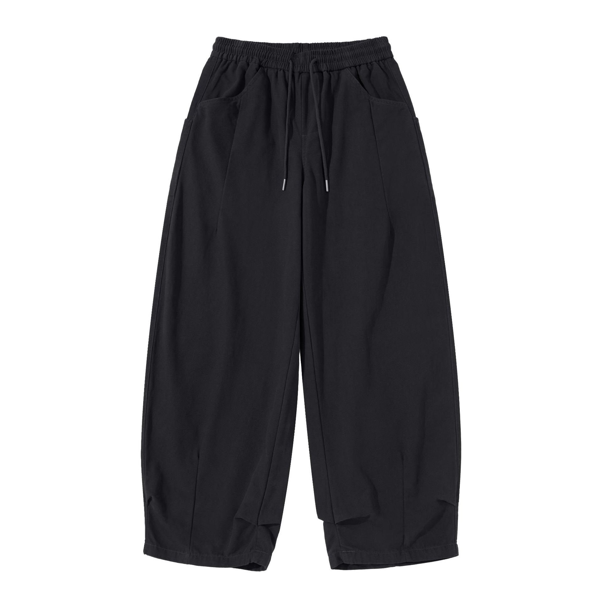Ladies culotte pants in relaxed fit with elastic tunnel waistband and patch pockets Chichicherry