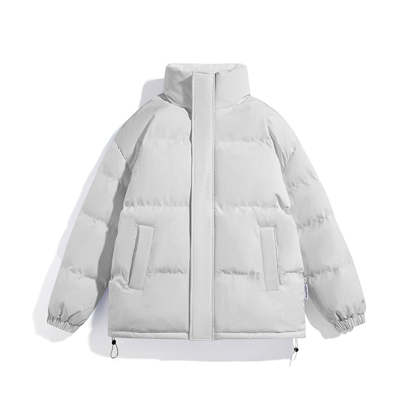 Unisex Boxy Puffer Jacket with high stand-up collar, concealed zipper and adjustable drawstring hem Chichicherry
