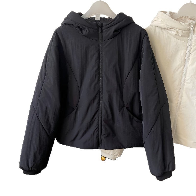 Women short cut light thermo hoodie jacket with oversized silhouette Chichicherry