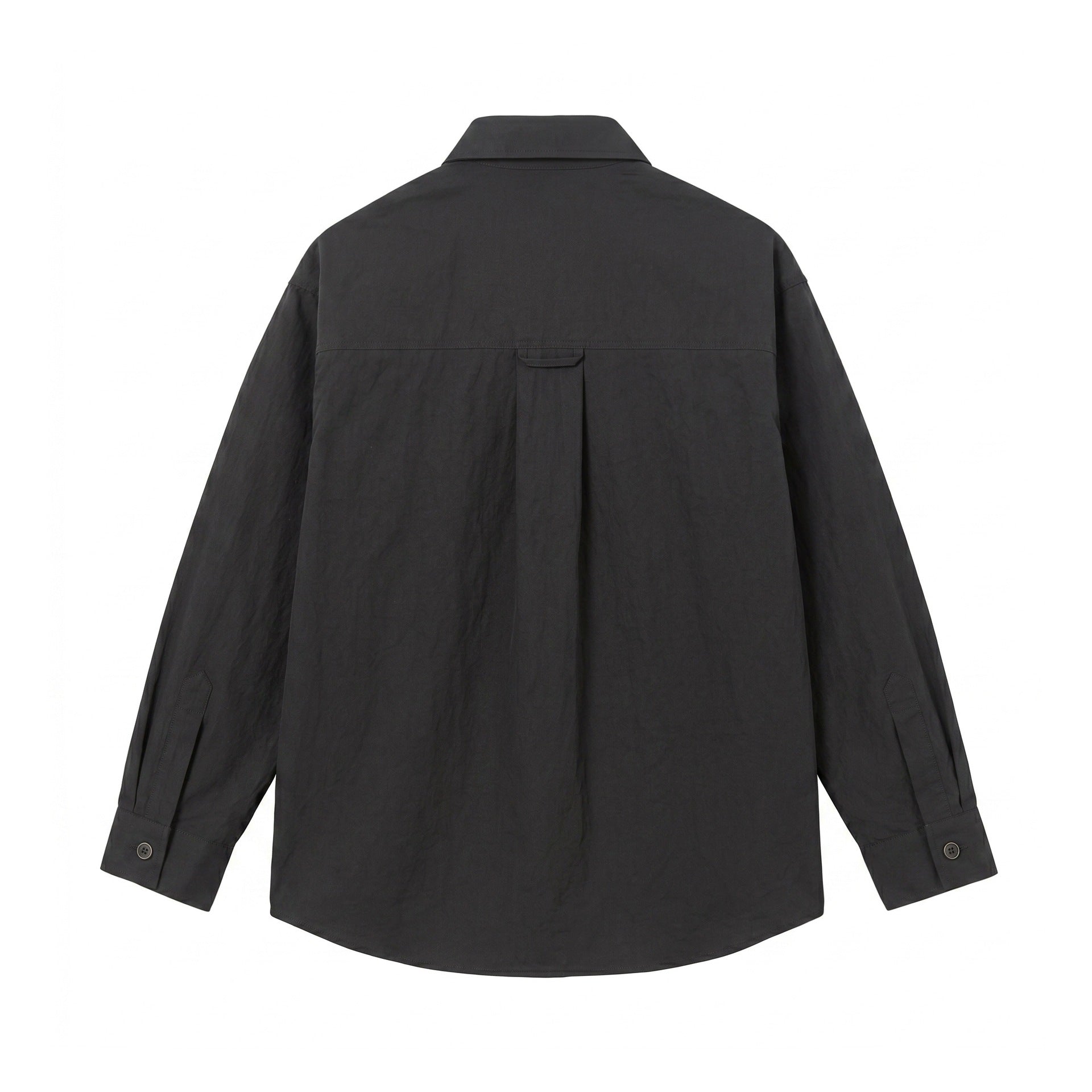 Men's utility shirt jacket with an oversized fit, patch pockets, and concealed button placket Chichicherry