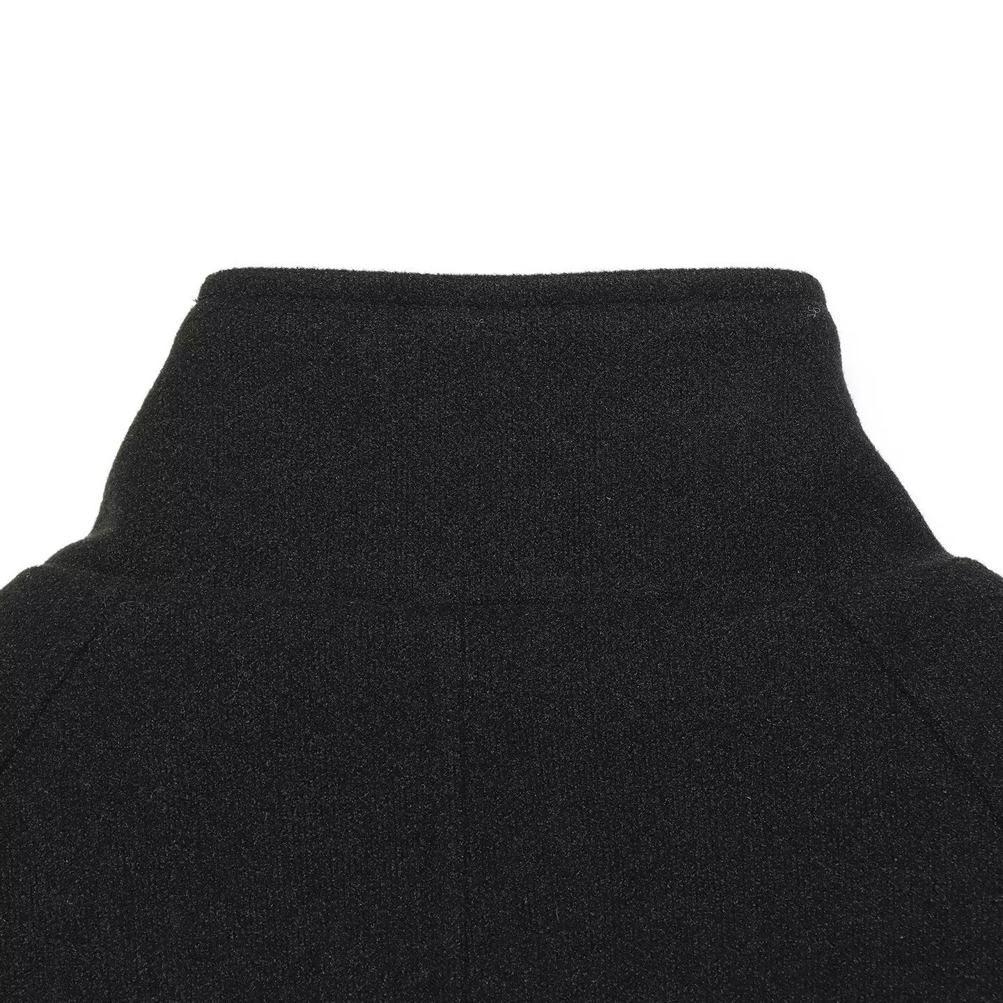 Women's Short Double-Breasted Wool Blend Cape Coat with High Stand Collar Chichicherry