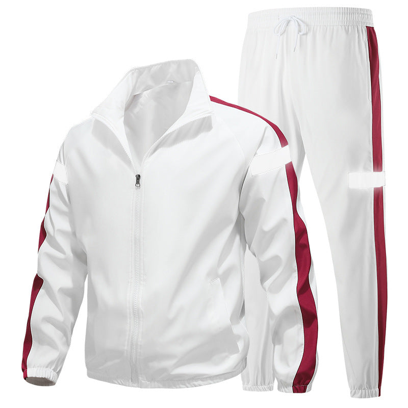 Men's sporty tracksuit set with zip jacket, jogging pants, and reflective inserts Chichicherry