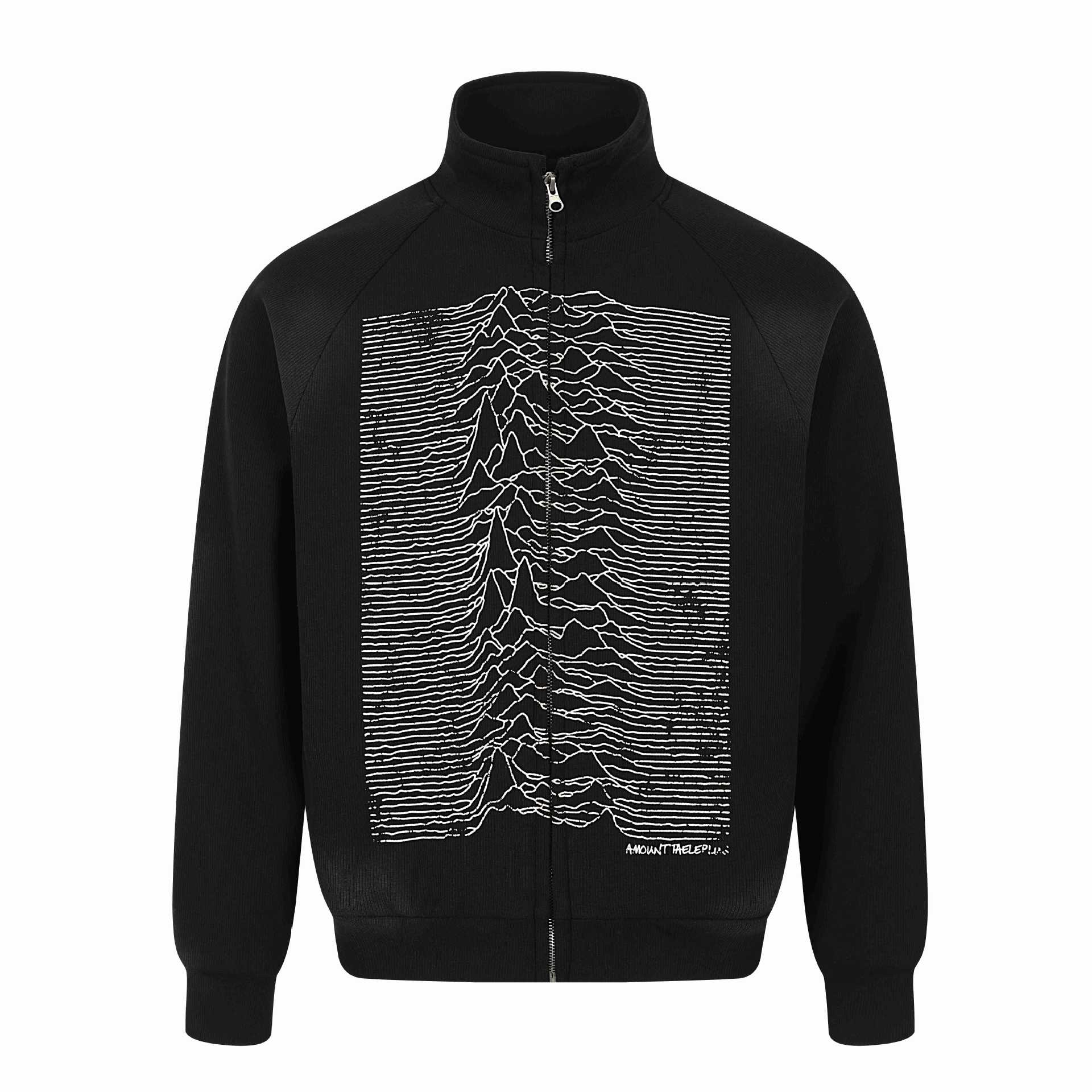 Unisex Graphic Training Jacket with Standing Collar, Raglan Sleeves and Full Zip Chichicherry