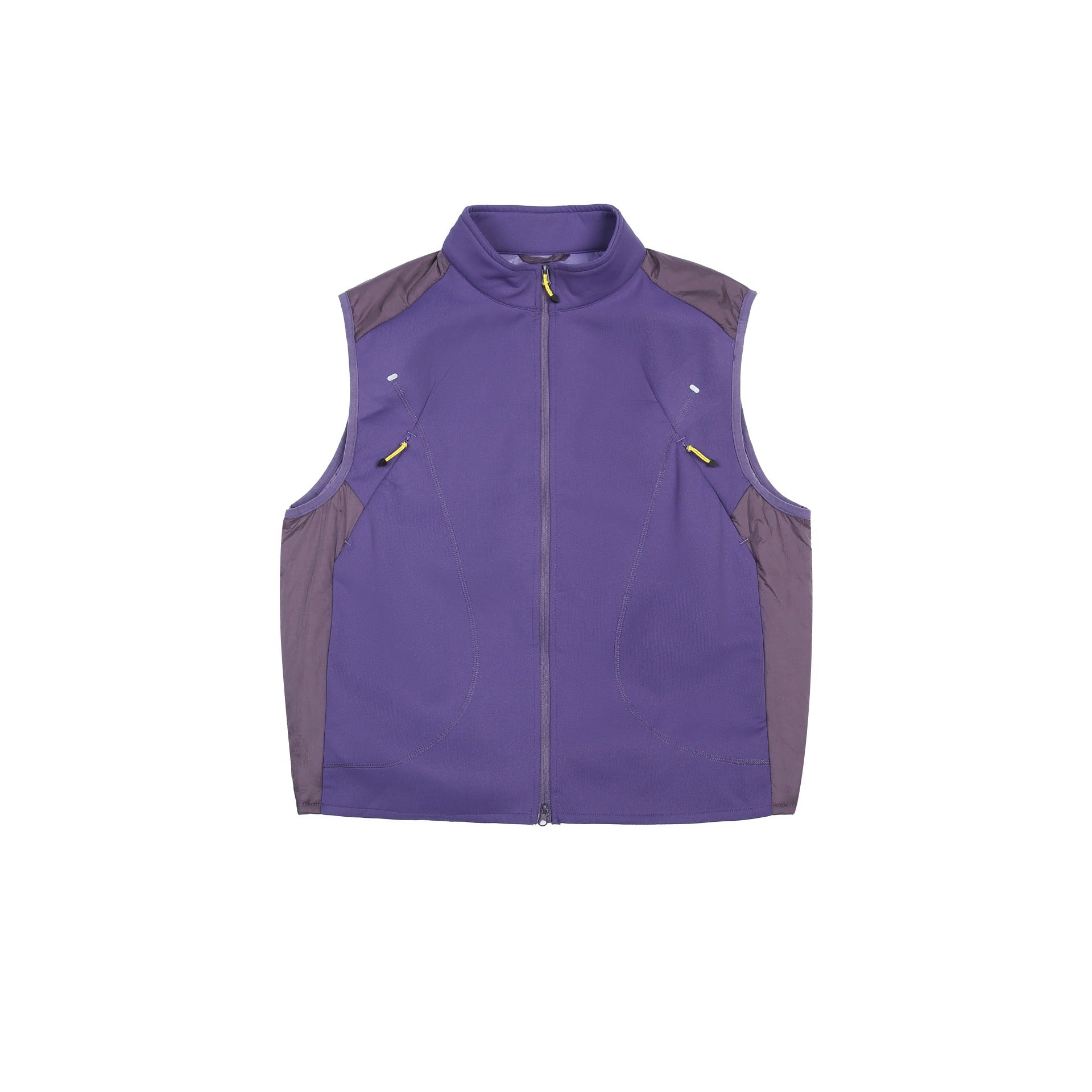 Women's lightweight technical functional vest with stand-up collar, two-way zipper, and zippered pockets Chichicherry