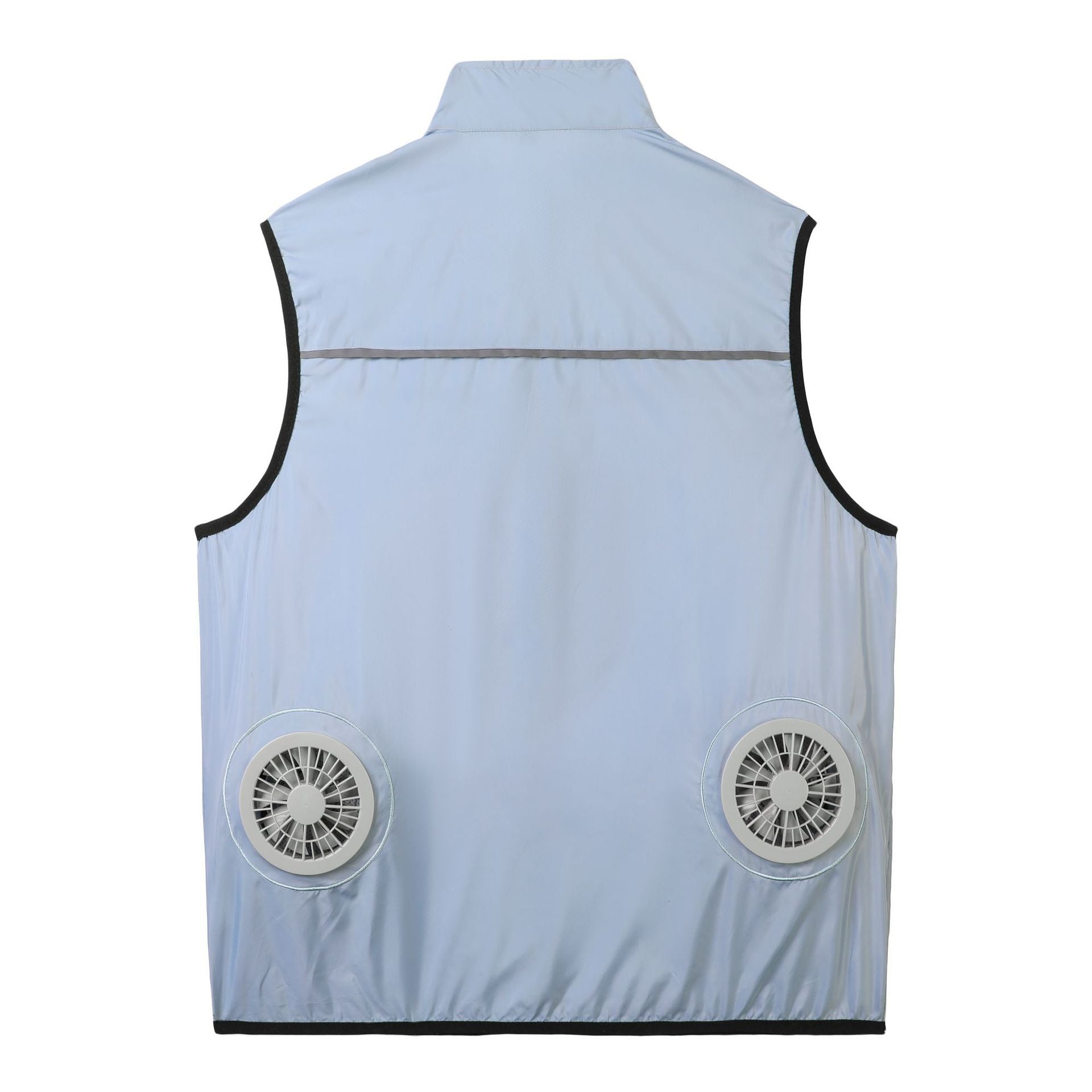 Unisex nan ultra-light windproof running vest with stand-up collar and reflective piping Chichicherry