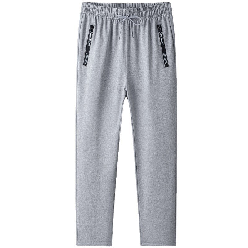 Men's performance training pants made of quick-dry microfiber with elastic drawstring waistband and concealed zipper pockets Chichicherry