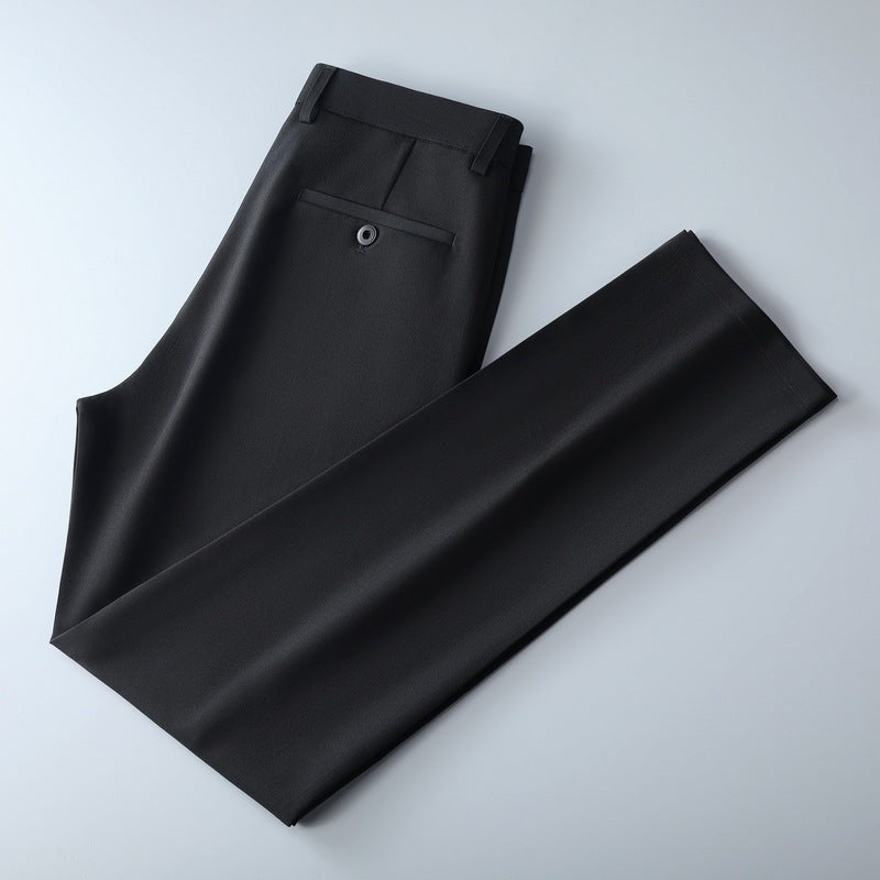 Men's slim-fit suit trousers made of stretch twill with straight leg Chichicherry