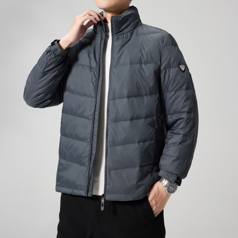 Men's lightweight quilted thermal jacket with stand-up collar and windproof insulation Chichicherry
