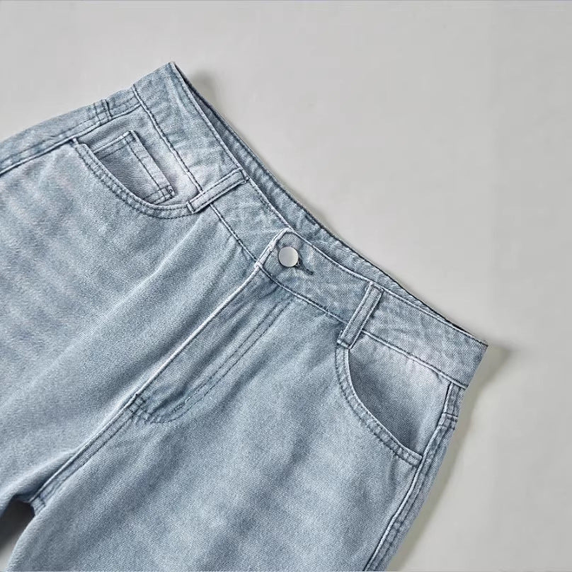 Women's wide high-waist jeans pants in palazzo style Chichicherry