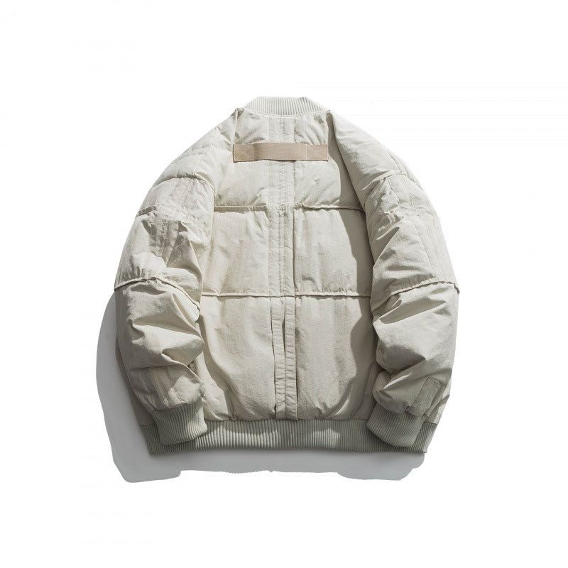 Unisex Boxy padded bomber jacket with ribbed cuffs and boxy silhouette Chichicherry