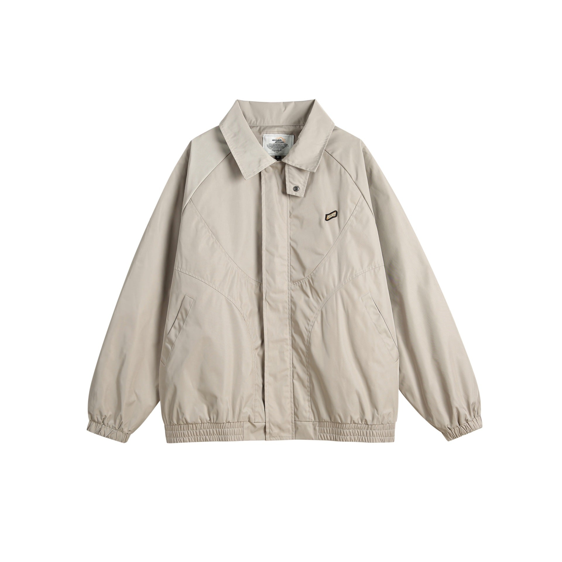 Unisex Boxy Transitional Blouson with Stand Collar and Elastic Hem Chichicherry