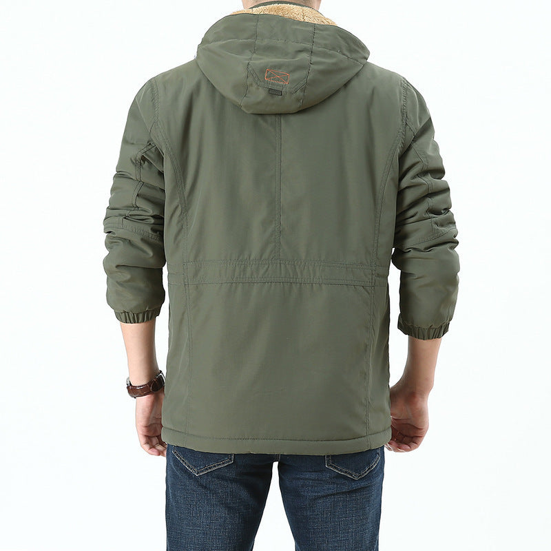 Men's field jacket in urban utility style with multi pockets and high collar Chichicherry
