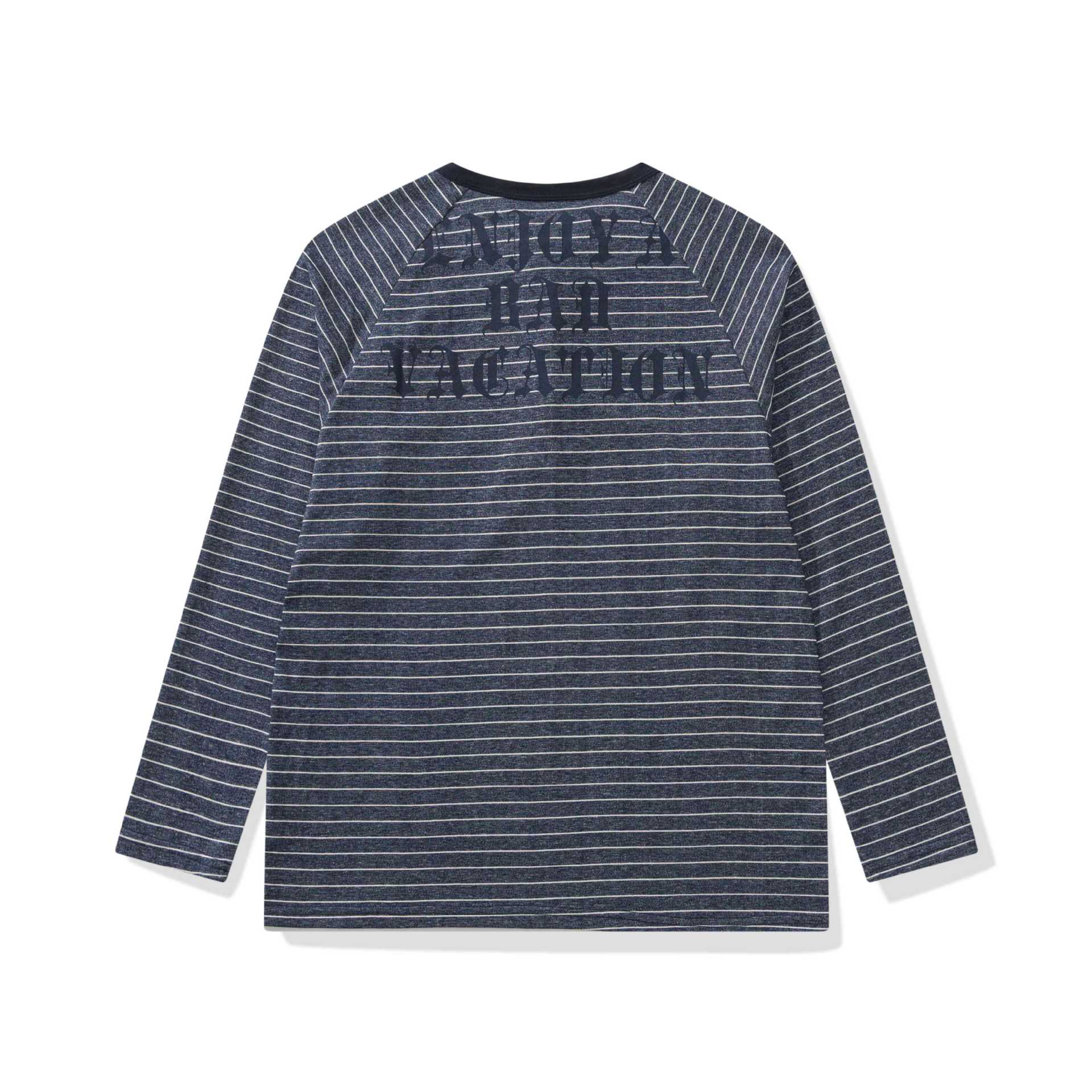 Men's Long Sleeve Henley with Raglan Sleeves and Button Placket Chichicherry