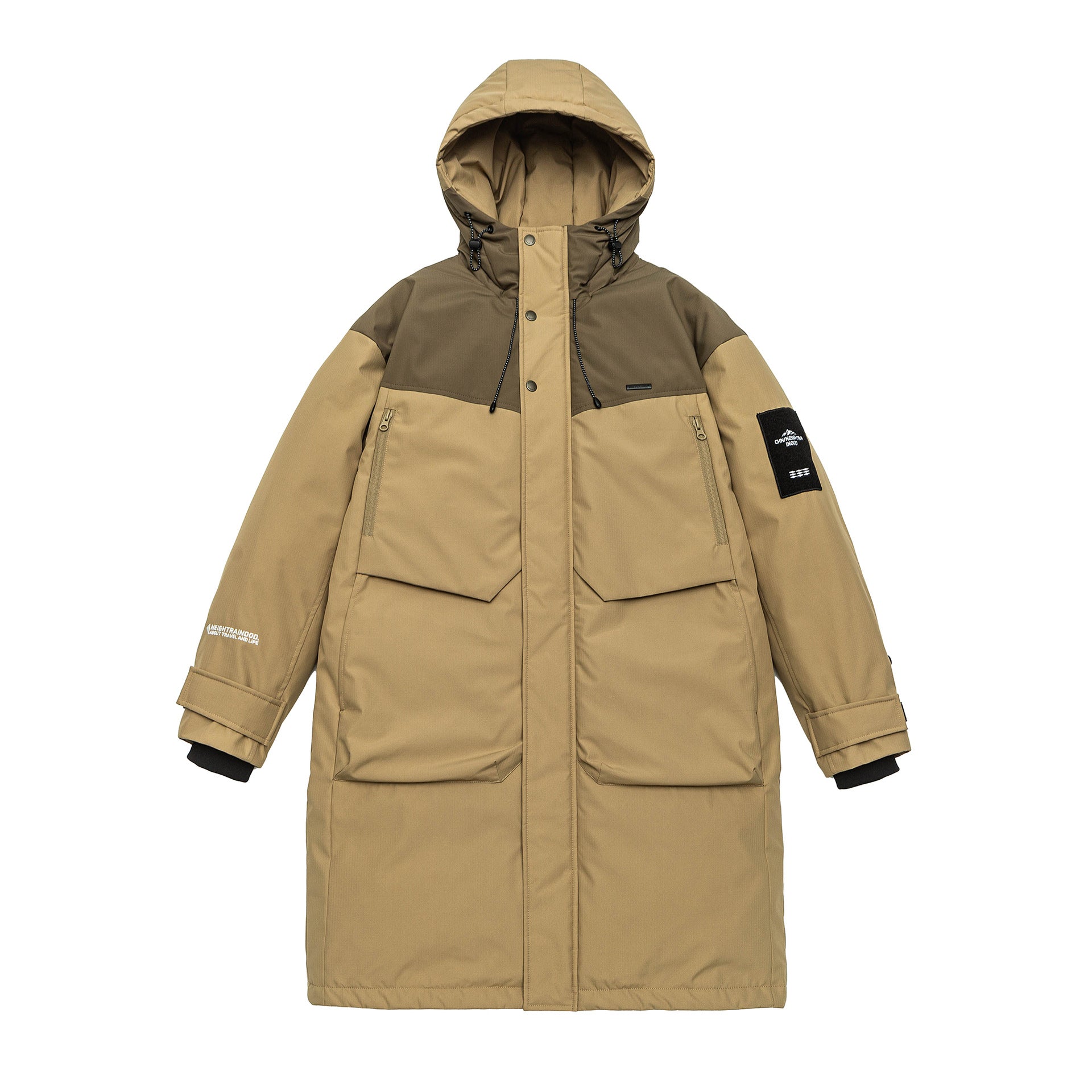 Men's Water-Repellent Quilted Winter Parka with Hood and Multifunctional Pockets Chichicherry