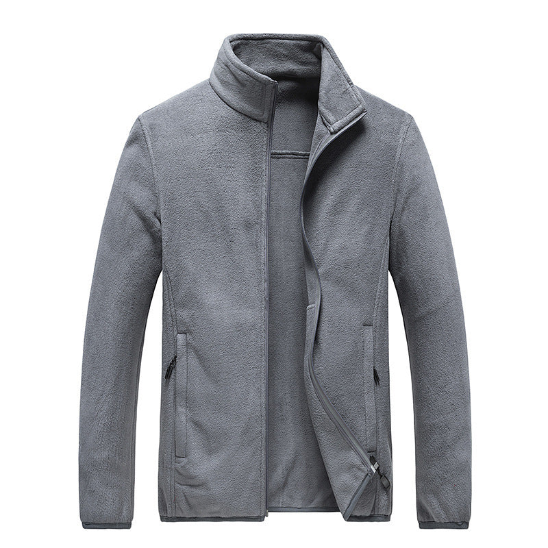 Men's fleece jacket with full zip, stand-up collar, and practical zip pockets Chichicherry