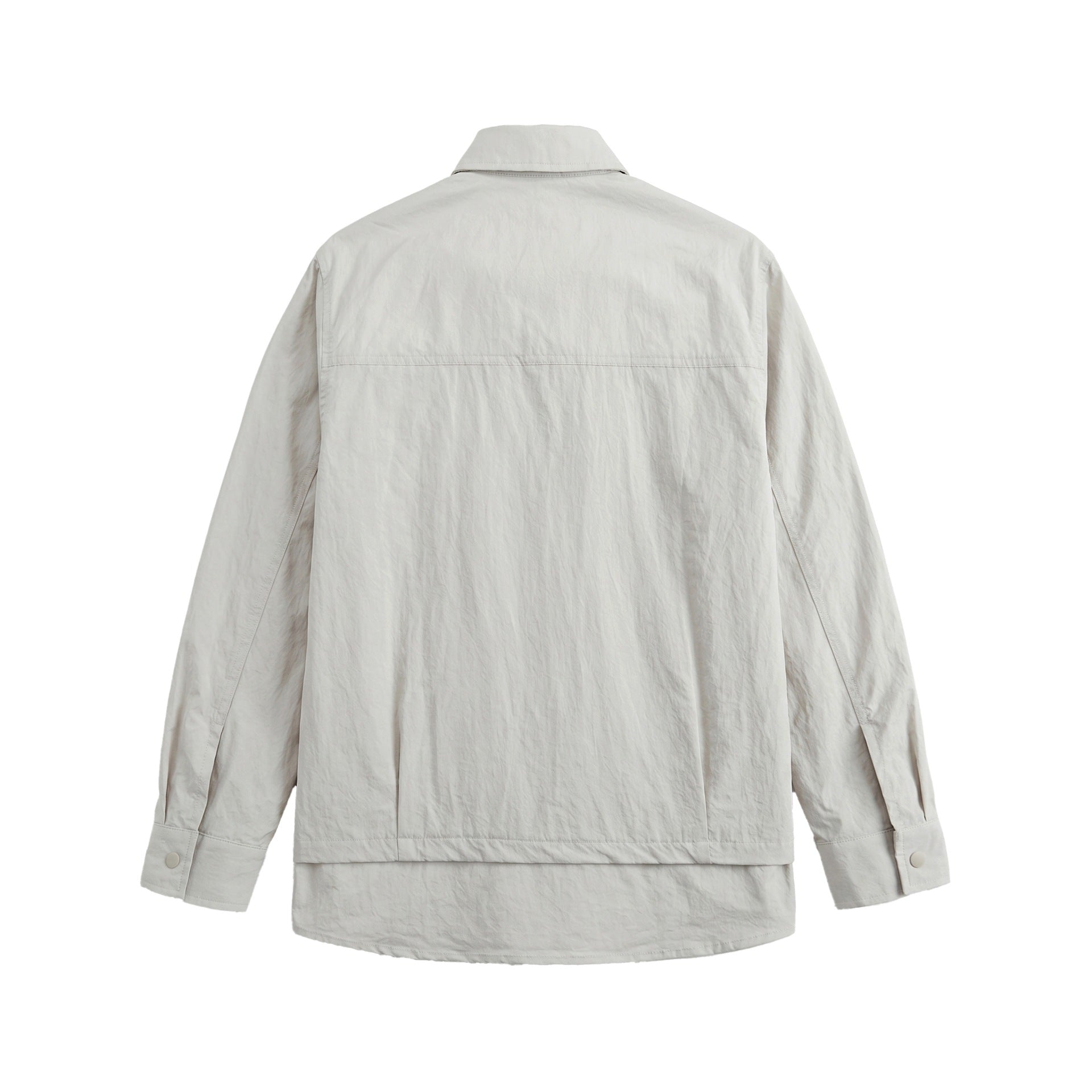 Unisex Oversize Shirt Jacket with Snap Buttons, Kent Collar and Chest Welt Pocket Chichicherry