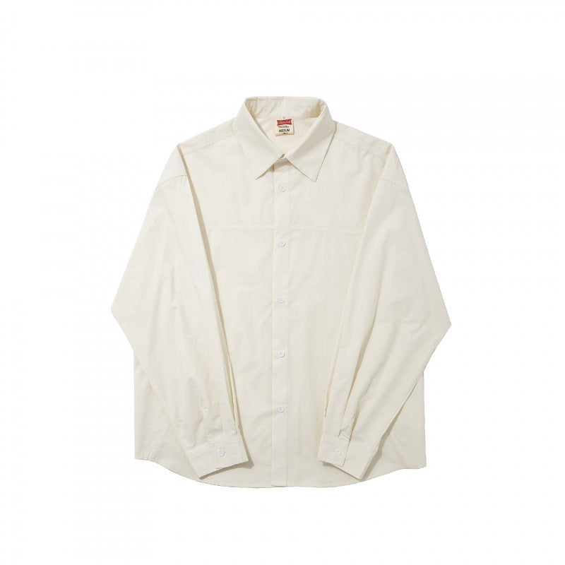 Men's Straight Panel Shirt made of heavy cotton blend with spread collar and full button placket Chichicherry