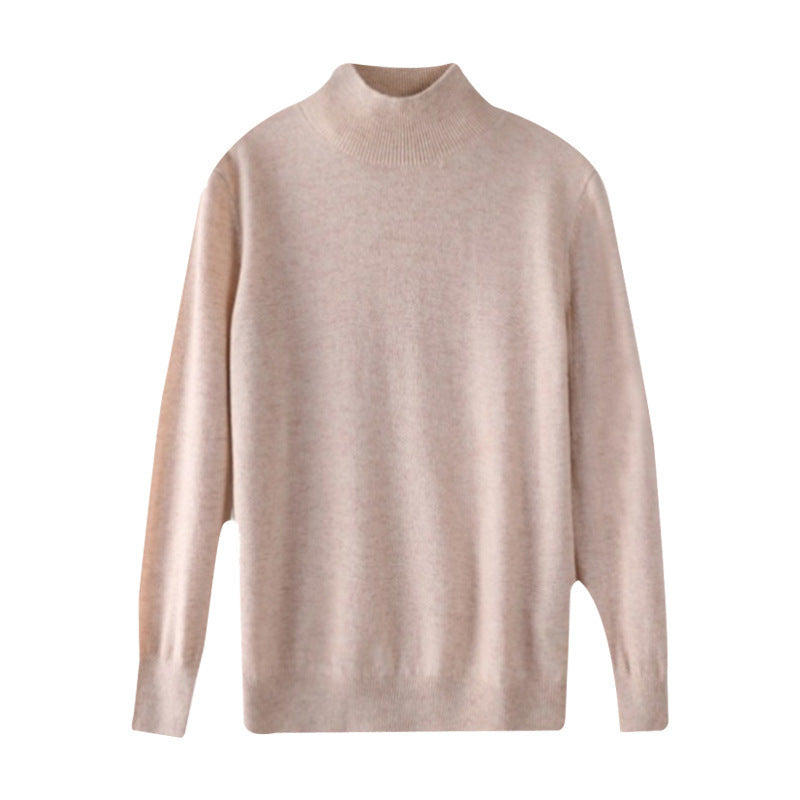Ladies short mock neck pullover made of cashmere look with a light fuzzy appearance Chichicherry