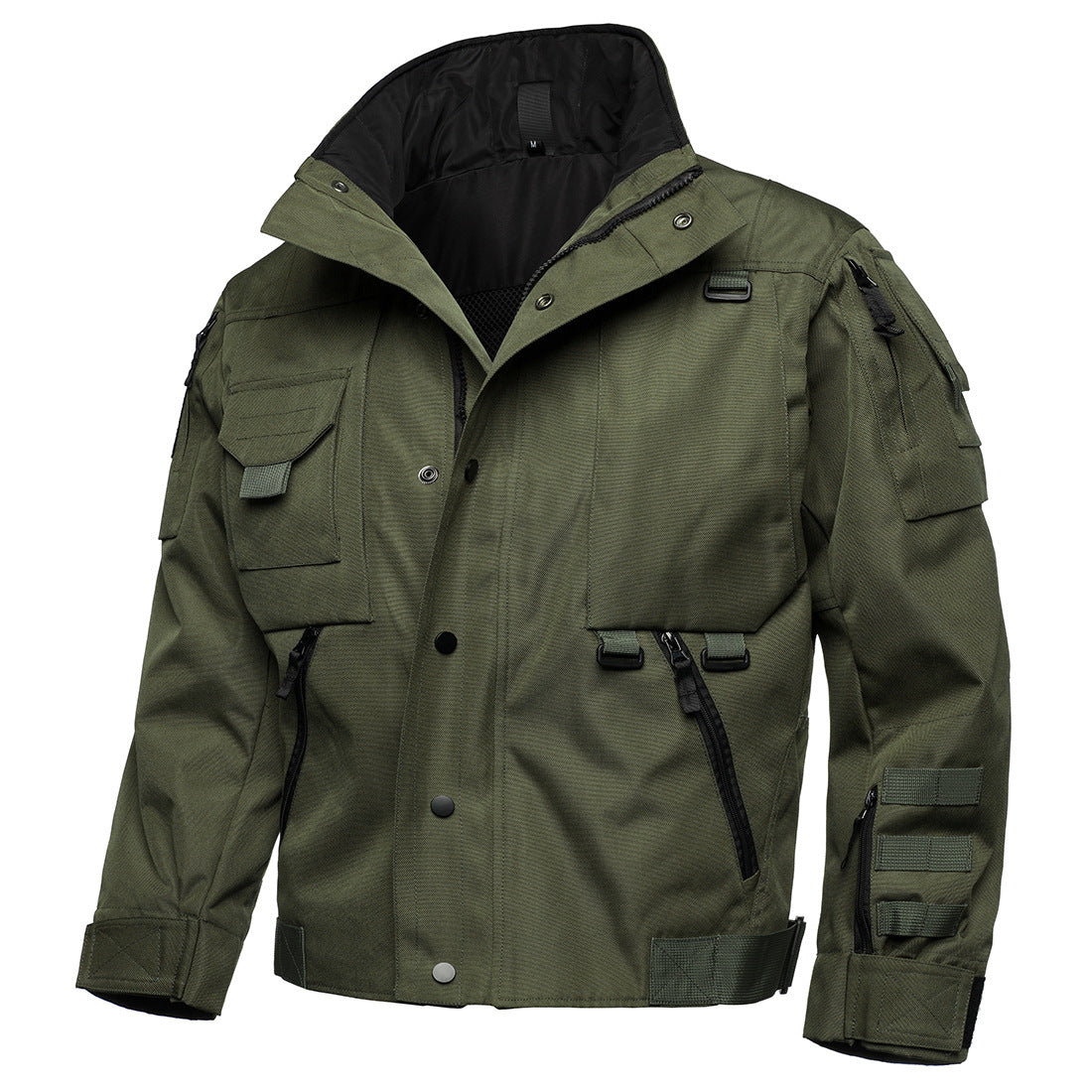 Men's Tactical Field Jacket with Multi-Pockets, Adjustable Cuffs, and Water-Repellent Ripstop Quality Chichicherry