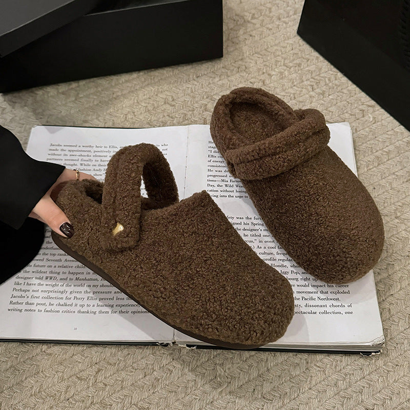 Women's Quilted Teddy Slippers with Fold and Padded Comfort Footbed Chichicherry