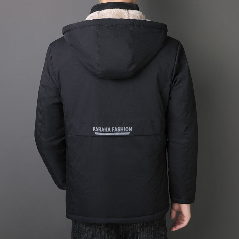 Men's transitional jacket with teddy lining, windproof outer shell and hood Chichicherry